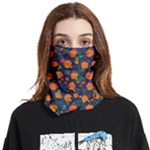 Mid Century Retro Floral 1970s 1960s Pattern 61 Face Covering Bandana (Two Sides)