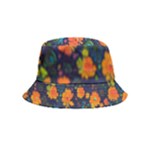 Mid Century Retro Floral 1970s 1960s Pattern 61 Inside Out Bucket Hat (Kids)