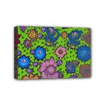 Mid Century Retro Floral 1970s 1960s Pattern 59 Mini Canvas 6  x 4  (Stretched)