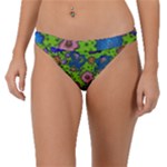 Mid Century Retro Floral 1970s 1960s Pattern 59 Band Bikini Bottoms
