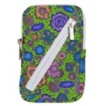 Mid Century Retro Floral 1970s 1960s Pattern 59 Belt Pouch Bag (Large)