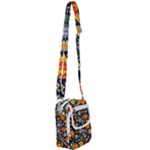 Mid Century Retro Floral 1970s 1960s Pattern 57 Shoulder Strap Belt Bag