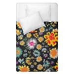 Mid Century Retro Floral 1970s 1960s Pattern 57 Duvet Cover Double Side (Single Size)
