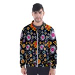Mid Century Retro Floral 1970s 1960s Pattern 57 Men s Windbreaker