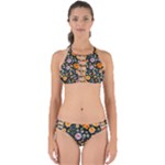 Mid Century Retro Floral 1970s 1960s Pattern 57 Perfectly Cut Out Bikini Set