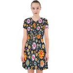 Mid Century Retro Floral 1970s 1960s Pattern 57 Adorable in Chiffon Dress