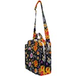 Mid Century Retro Floral 1970s 1960s Pattern 57 Crossbody Day Bag