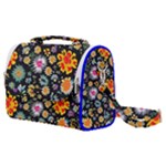 Mid Century Retro Floral 1970s 1960s Pattern 57 Satchel Shoulder Bag
