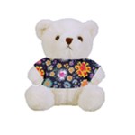 Mid Century Retro Floral 1970s 1960s Pattern 57 Full Print Tee for Cuddly Teddy Bear
