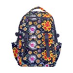 Mid Century Retro Floral 1970s 1960s Pattern 57 Carry-on Double Buckle Travel Backpack