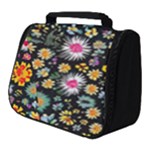 Mid Century Retro Floral 1970s 1960s Pattern 57 Full Print Travel Pouch (Small)