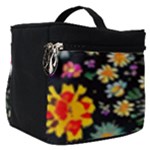 Mid Century Retro Floral 1970s 1960s Pattern 57 Make Up Travel Bag (Small)