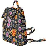 Mid Century Retro Floral 1970s 1960s Pattern 57 Buckle Everyday Backpack