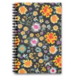Mid Century Retro Floral 1970s 1960s Pattern 57 Notebooks