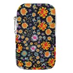 Mid Century Retro Floral 1970s 1960s Pattern 57 Waist Pouch (Small)