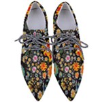 Mid Century Retro Floral 1970s 1960s Pattern 57 Pointed Oxford Shoes