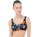 Mid Century Retro Floral 1970s 1960s Pattern 57 The Little Details Bikini Top