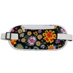 Mid Century Retro Floral 1970s 1960s Pattern 57 Rounded Waist Pouch