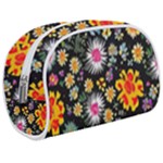Mid Century Retro Floral 1970s 1960s Pattern 57 Make Up Case (Medium)