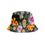 Mid Century Retro Floral 1970s 1960s Pattern 57 Inside Out Bucket Hat (Kids)
