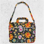 Mid Century Retro Floral 1970s 1960s Pattern 57 MacBook Pro 13  Shoulder Laptop Bag 