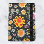 Mid Century Retro Floral 1970s 1960s Pattern 57 Microfiber PU Leather Passport Holder