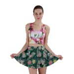 Mid Century Retro Floral 1970s 1960s Pattern 62 Mini Skirt