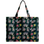 Mid Century Retro Floral 1970s 1960s Pattern 62 Zipper Mini Tote Bag