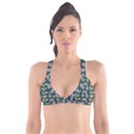 Mid Century Retro Floral 1970s 1960s Pattern 62 Plunge Bikini Top