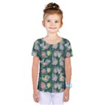 Mid Century Retro Floral 1970s 1960s Pattern 62 Kids  One Piece T-Shirt