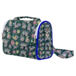 Mid Century Retro Floral 1970s 1960s Pattern 62 Satchel Shoulder Bag