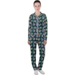 Mid Century Retro Floral 1970s 1960s Pattern 62 Casual Jacket and Pants Set