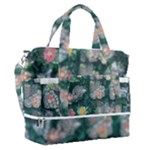 Mid Century Retro Floral 1970s 1960s Pattern 62 Sports Shoulder Bag with Shoes Compartment