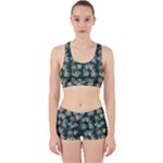 Mid Century Retro Floral 1970s 1960s Pattern 62 Work It Out Gym Set