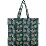 Mid Century Retro Floral 1970s 1960s Pattern 62 Canvas Travel Bag