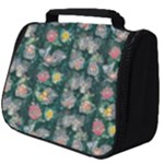 Mid Century Retro Floral 1970s 1960s Pattern 62 Full Print Travel Pouch (Big)