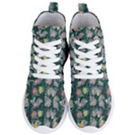 Mid Century Retro Floral 1970s 1960s Pattern 62 Women s Lightweight High Top Sneakers