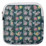 Mid Century Retro Floral 1970s 1960s Pattern 62 Mini Square Pouch