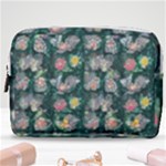 Mid Century Retro Floral 1970s 1960s Pattern 62 Make Up Pouch (Medium)
