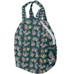 Mid Century Retro Floral 1970s 1960s Pattern 62 Travel Backpack
