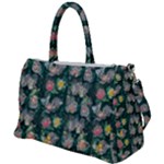 Mid Century Retro Floral 1970s 1960s Pattern 62 Duffel Travel Bag
