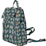 Mid Century Retro Floral 1970s 1960s Pattern 62 Buckle Everyday Backpack
