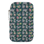 Mid Century Retro Floral 1970s 1960s Pattern 62 Waist Pouch (Large)