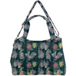 Mid Century Retro Floral 1970s 1960s Pattern 62 Double Compartment Shoulder Bag