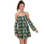 Mid Century Retro Floral 1970s 1960s Pattern 62 Boho Dress