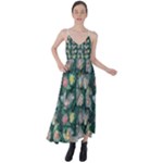Mid Century Retro Floral 1970s 1960s Pattern 62 Tie Back Maxi Dress