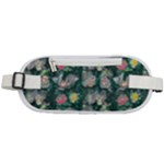 Mid Century Retro Floral 1970s 1960s Pattern 62 Rounded Waist Pouch