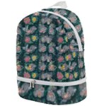 Mid Century Retro Floral 1970s 1960s Pattern 62 Zip Bottom Backpack