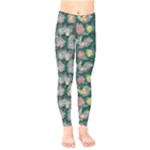 Mid Century Retro Floral 1970s 1960s Pattern 62 Kids  Classic Winter Leggings