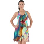 T-REX and unicorns Show Some Back Chiffon Dress